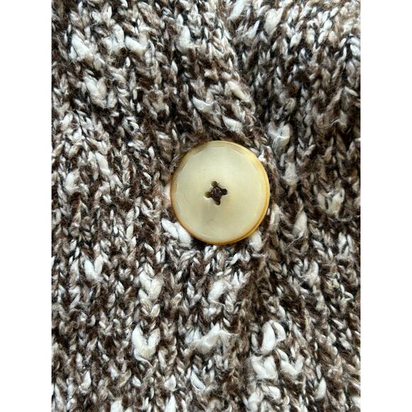 J. Jill Pure Jill Marled Cotton Blend Wherever Cardigan Brown Cream  XL - Picture 10 of 12